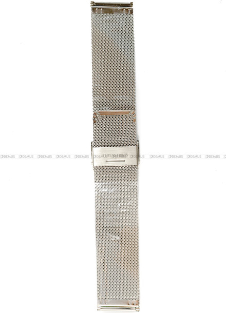 Bransoleta mesh do zegarka - BMS02.24.Z-SSP - 24 mm - z zabezpieczeniem - srebrna
