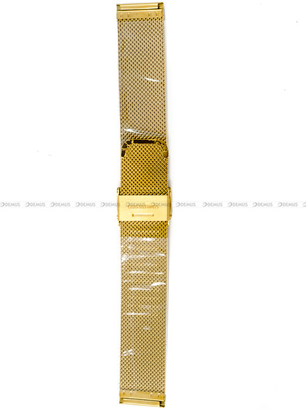 Bransoleta mesh do zegarka - BMZ02.20.Z-SSP - 20 mm - z zabezpieczeniem - złota