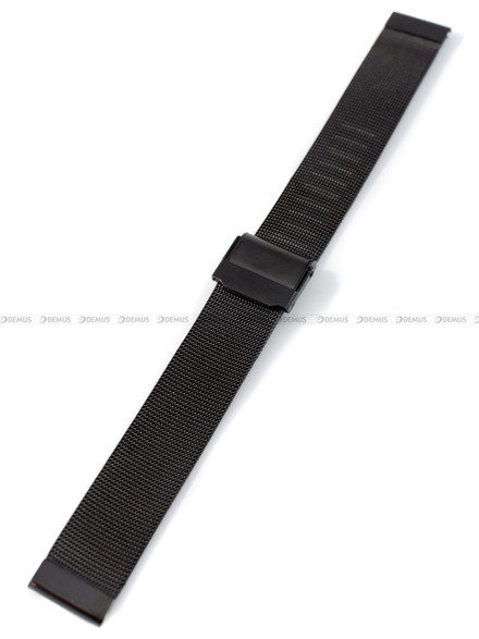 Bransoleta mesh do zegarka - Pacific MS-04-1-16MM - 16 mm - Czarna