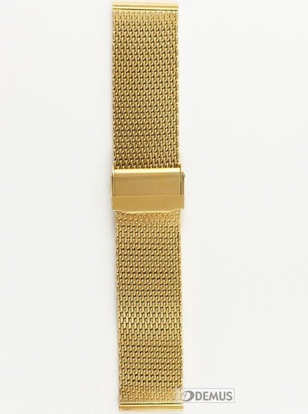 Metalowa-pozłacana bransoleta do zegarka Chermond BRG1-24, 24 mm, Złota