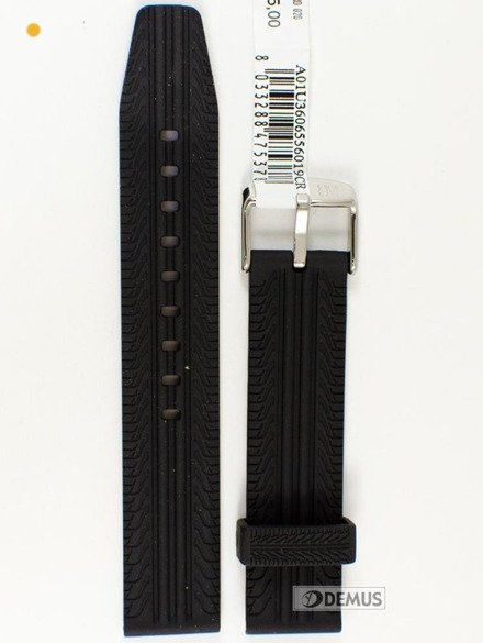 Pasek do zegarka z tworzywa Morellato A01U3606556019CR18, 18 mm, Czarny