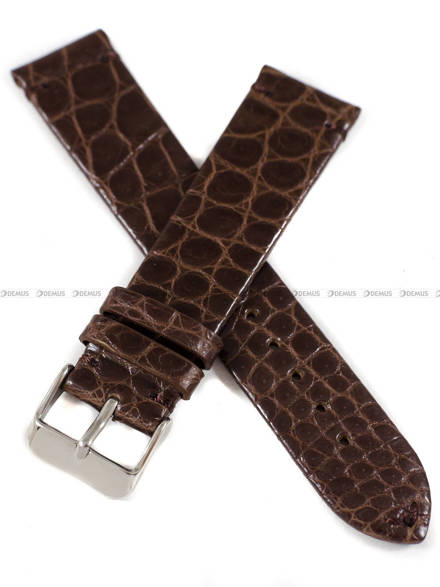 Pasek do zegarka ze skóry aligatora ręcznie robiony - Tekla PT73.20.2 - 20 mm