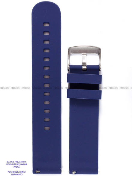 Pasek silikonowy do zegarka - LAVVU LS00L22 - 22 mm