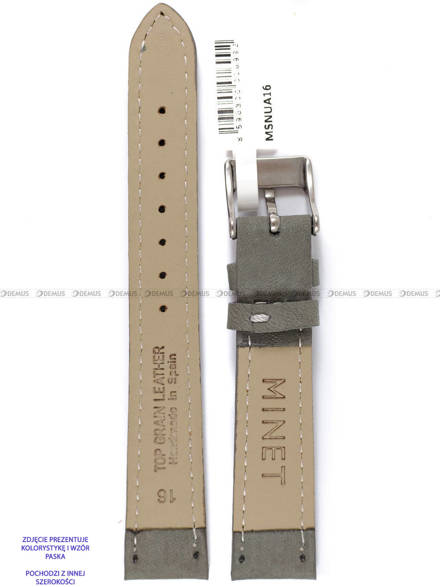 Pasek skórzany do zegarka - Minet MSNUA14 - 14 mm