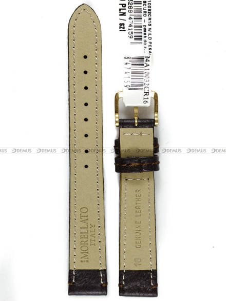 Pasek skórzany do zegarka - Morellato A01X3604A10032CR16 - 16 mm