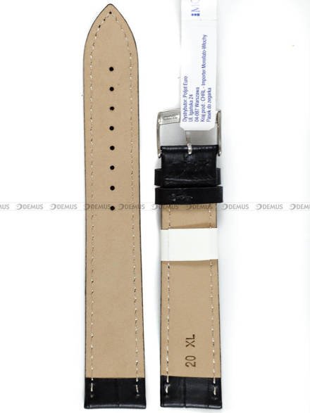 Pasek skórzany do zegarka - Morellato A01Y2269480019CR20 - 20 mm - XL