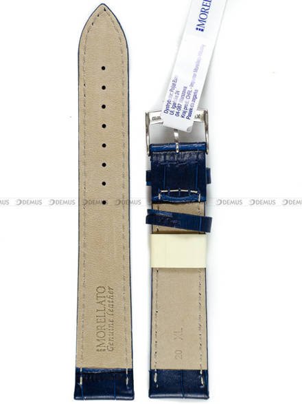 Pasek skórzany do zegarka - Morellato A01Y2269480061CR20 - 20 mm - XL