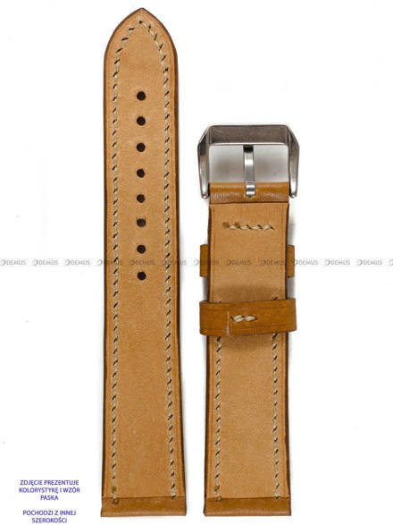 Pasek skórzany ręcznie robiony A. Kucharski Leather - Conceria Il Ponte Maya - cognac/camel 26 mm