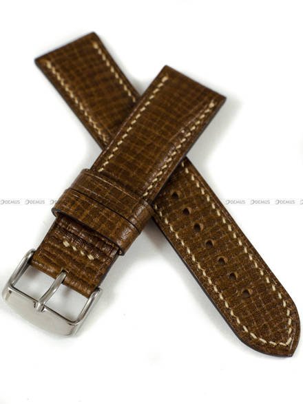 Pasek skórzany ręcznie robiony A. Kucharski Leather - Conceria Puccini Palmellato - chestnut/camel 22 mm