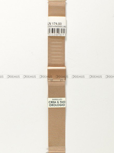 Pozłacana, siateczkowa (mesh) bransoleta do zegarka Morellato A02X05496000180099, 18 mm, różowe złoto