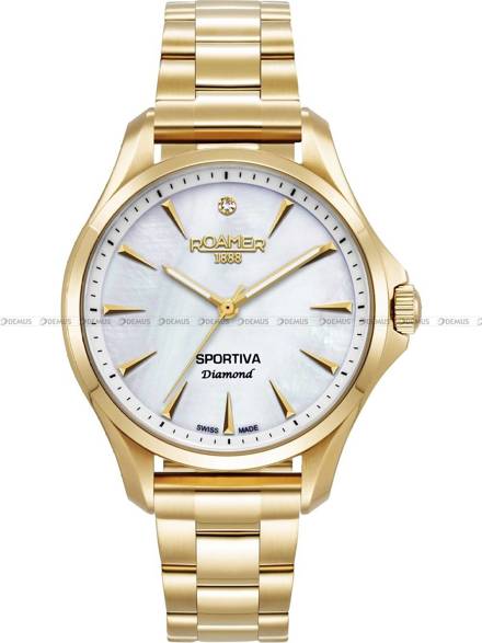 Roamer Sportiva Diamond 865847 48 20 50 Zegarek Damski - Dodatkowy pasek w zestawie