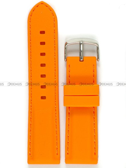 Silikonowy pasek do zegarka Chermond PG1.24.5.5, 24 mm, Pomarańczowy