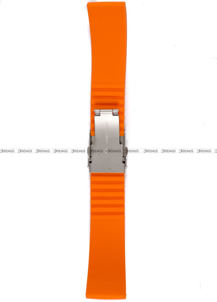 Silikonowy pasek do zegarka Chermond PG6.24.5, 24 mm, Pomarańczowy