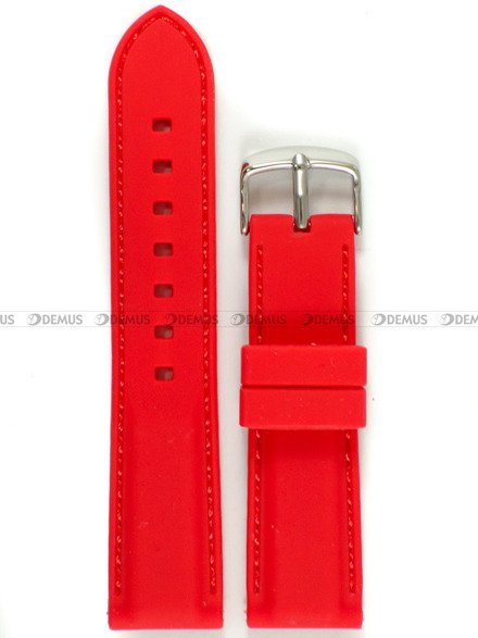 Silikonowy pasek do zegarka Chermond PG9.22.4.4, 22 mm, Czerwony