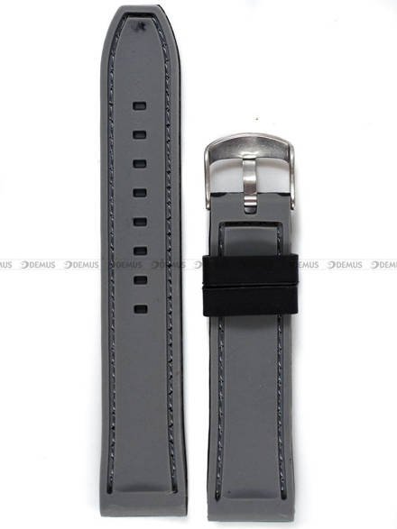 Silikonowy pasek do zegarka Demus PGS6.20.1.11, 20 mm, Czarny