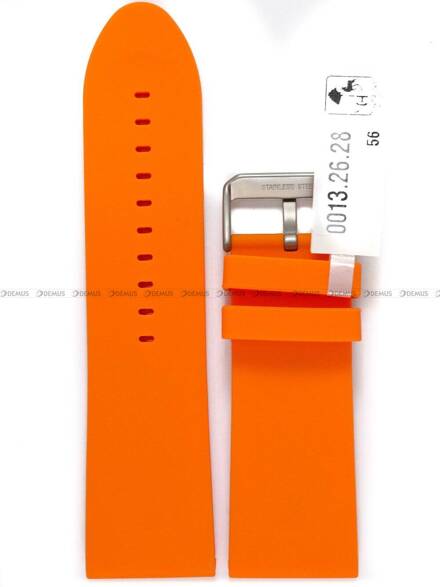 Silikonowy pasek do zegarka Horido 0013.26.28S, 28 mm, Pomarańczowy