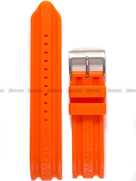 Silikonowy pasek do zegarka Nautica A14603G, 22 mm, Pomarańczowy