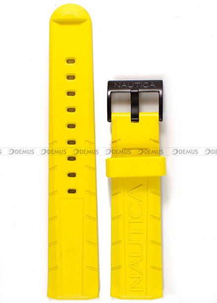 Silikonowy pasek do zegarka Nautica A16634G, 22 mm, Żółty