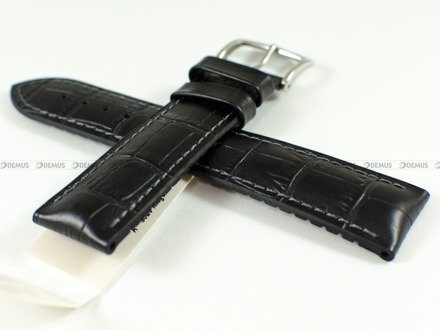 Skórzano-kauczukowy pasek do zegarka Hirsch 0925028050-2-21, 21 mm, Czarny
