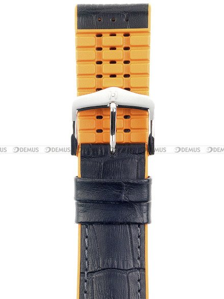 Skórzano-kauczukowy pasek do zegarka Hirsch 0927628050-2-20, 20 mm, Czarny