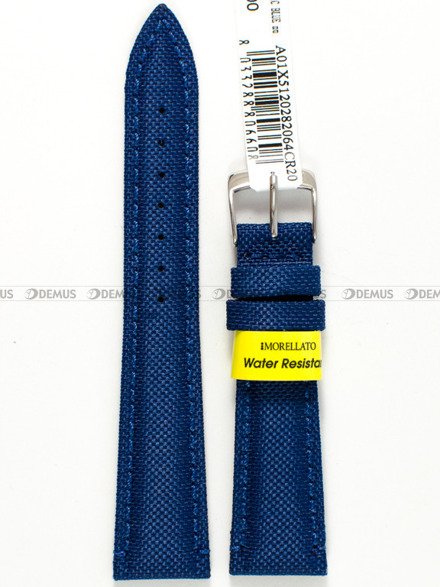 Skórzano-nylonowy pasek do zegarka Morellato A01X5120282064CR20, 20 mm, Niebieski