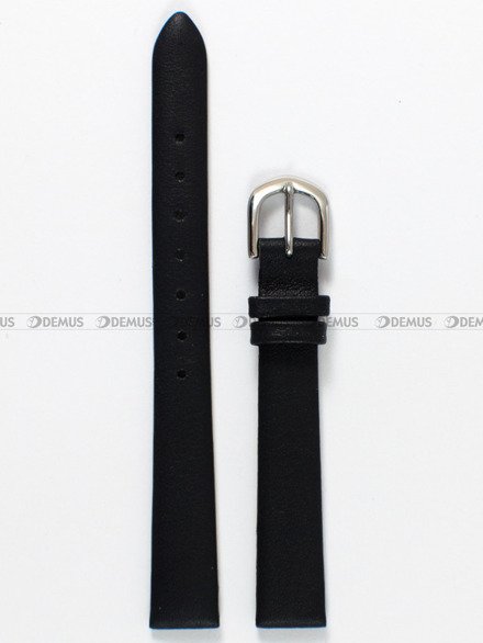 Skórzany pasek do zegarka Bisset PB65.12.1, 12 mm, Czarny