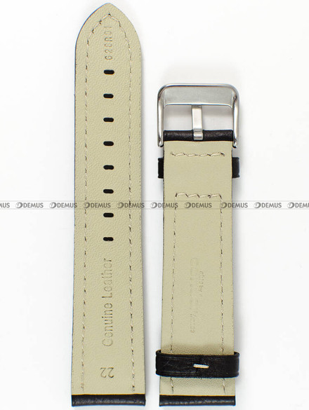 Skórzany pasek do zegarka Condor 628R.01.22.W, 22 mm, Czarny