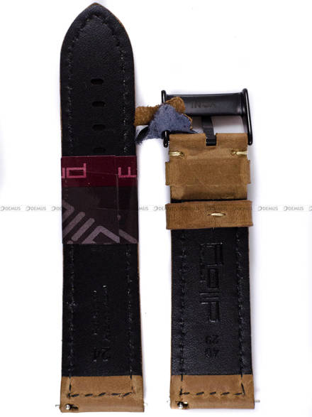 Skórzany pasek do zegarka Diloy 397.24.3, 24 mm, Brązowy