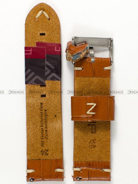 Skórzany pasek do zegarka Diloy 403.24.3, 24 mm, Brązowy