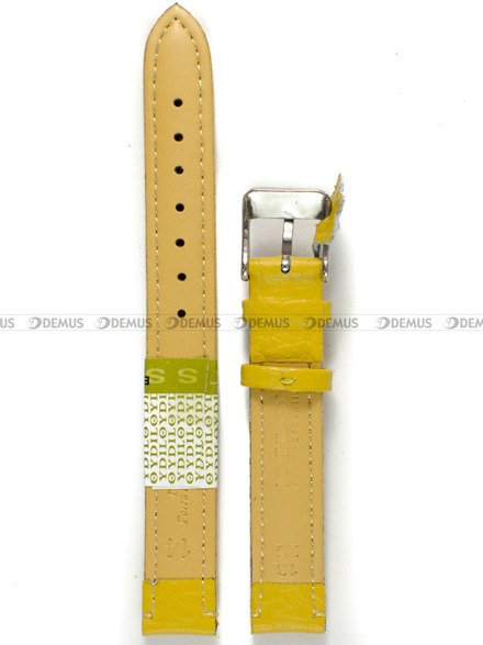 Skórzany pasek do zegarka Diloy P205EL.14.10, 14 mm, Żółty