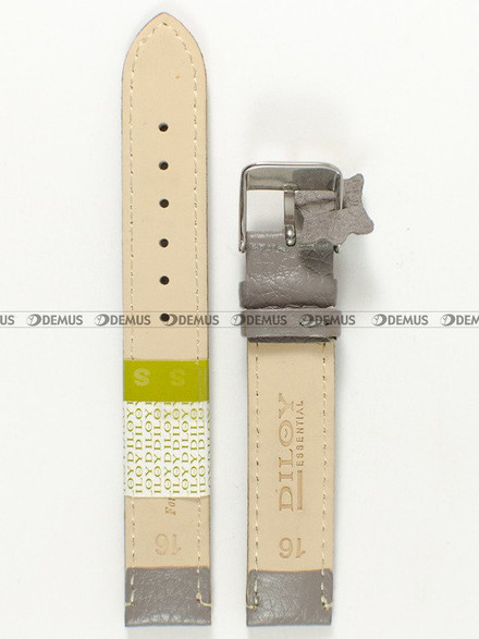 Skórzany pasek do zegarka Diloy P206.16.7 v2, 16 mm, Beżowy