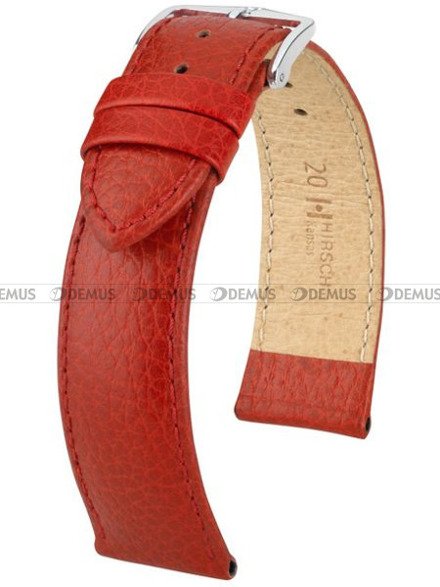 Skórzany pasek do zegarka Hirsch 01502020-2-20, 20 mm, Czerwony