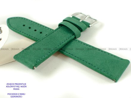 Skórzany pasek do zegarka Hirsch 03433140-2-16, 16 mm, Zielony
