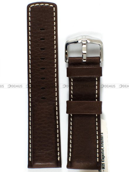 Skórzany pasek do zegarka Hirsch 14502110-2-24, 24 mm, Brązowy