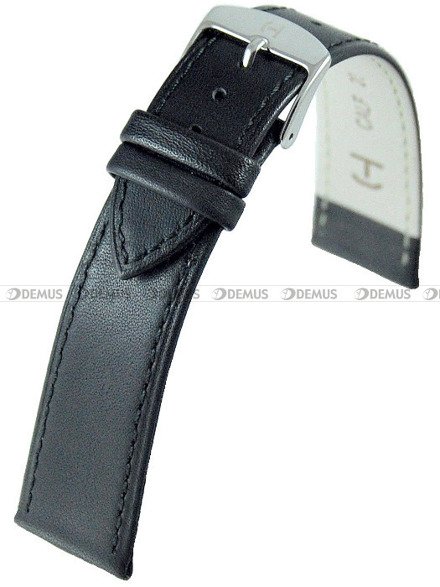 Skórzany pasek do zegarka Horido 4523.01.16S, 16 mm, Czarny