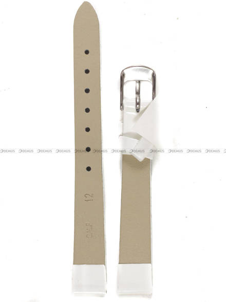 Skórzany pasek do zegarka Horido D0504.09.12S, 12 mm, Biały