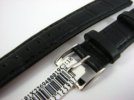 Skórzany pasek do zegarka Morellato A01X2269480019CR18, 18 mm, Czarny