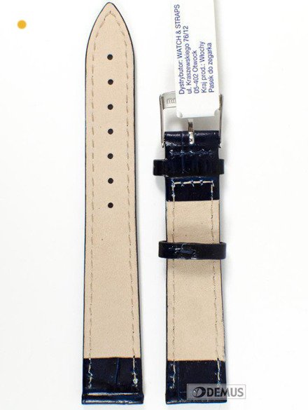 Skórzany pasek do zegarka Morellato A01X2524656062CR18, 18 mm, Granatowy