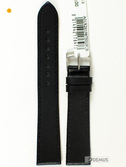 Skórzany pasek do zegarka Morellato A01X2619875019CR16, 16 mm, Czarny