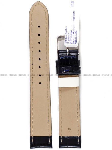 Skórzany pasek do zegarka Morellato A01X2704656062CR18, 18 mm, Granatowy