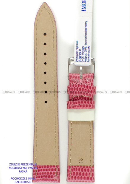 Skórzany pasek do zegarka Morellato A01X3266773369CR14, 14 mm, Różowy