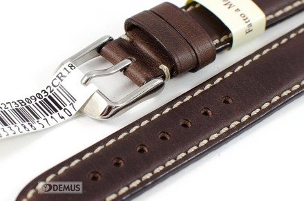 Skórzany pasek do zegarka Morellato A01X4273B09032CR18, 18 mm, Brązowy