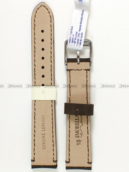 Skórzany pasek do zegarka Morellato A01X5041B94032CR18, 18 mm, Brązowy