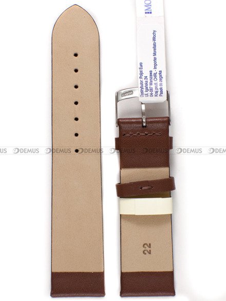 Skórzany pasek do zegarka Morellato A01X5126875134CR22, 22 mm, Brązowy