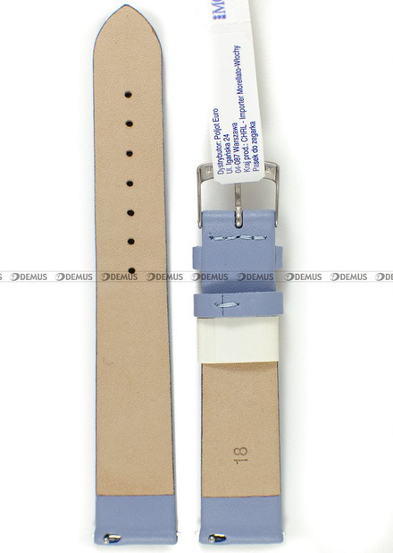 Skórzany pasek do zegarka Morellato A01X5200875066CR18, 18 mm, Niebieski