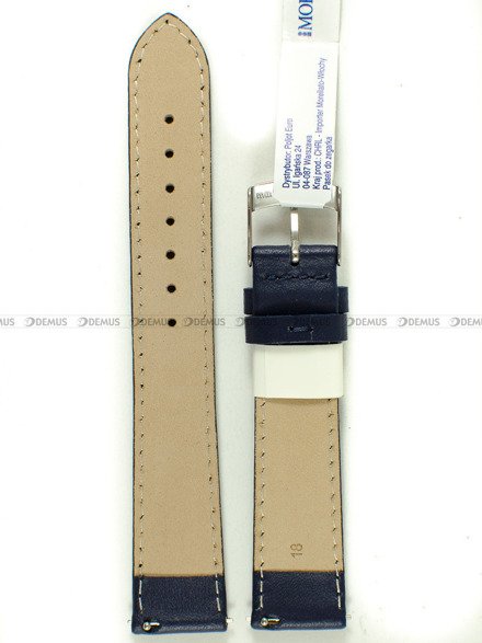 Skórzany pasek do zegarka Morellato A01X5202875062CR18, 18 mm, Niebieski