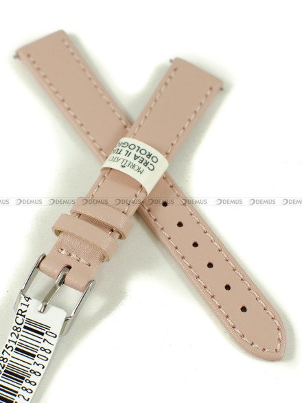 Skórzany pasek do zegarka Morellato A01X5202875128CR14, 14 mm, Różowy