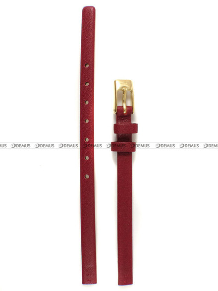 Skórzany pasek do zegarka Obaku V129LGIRR, 6 mm, Czerwony
