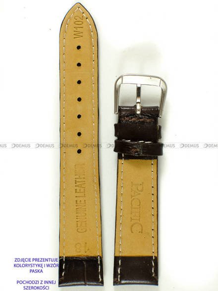 Skórzany pasek do zegarka Pacific W102.20.2.2, 20 mm, Brązowy