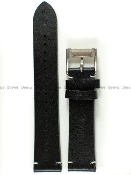 Skórzany pasek do zegarka Pacific W118.20.1.7, 20 mm, Czarny
